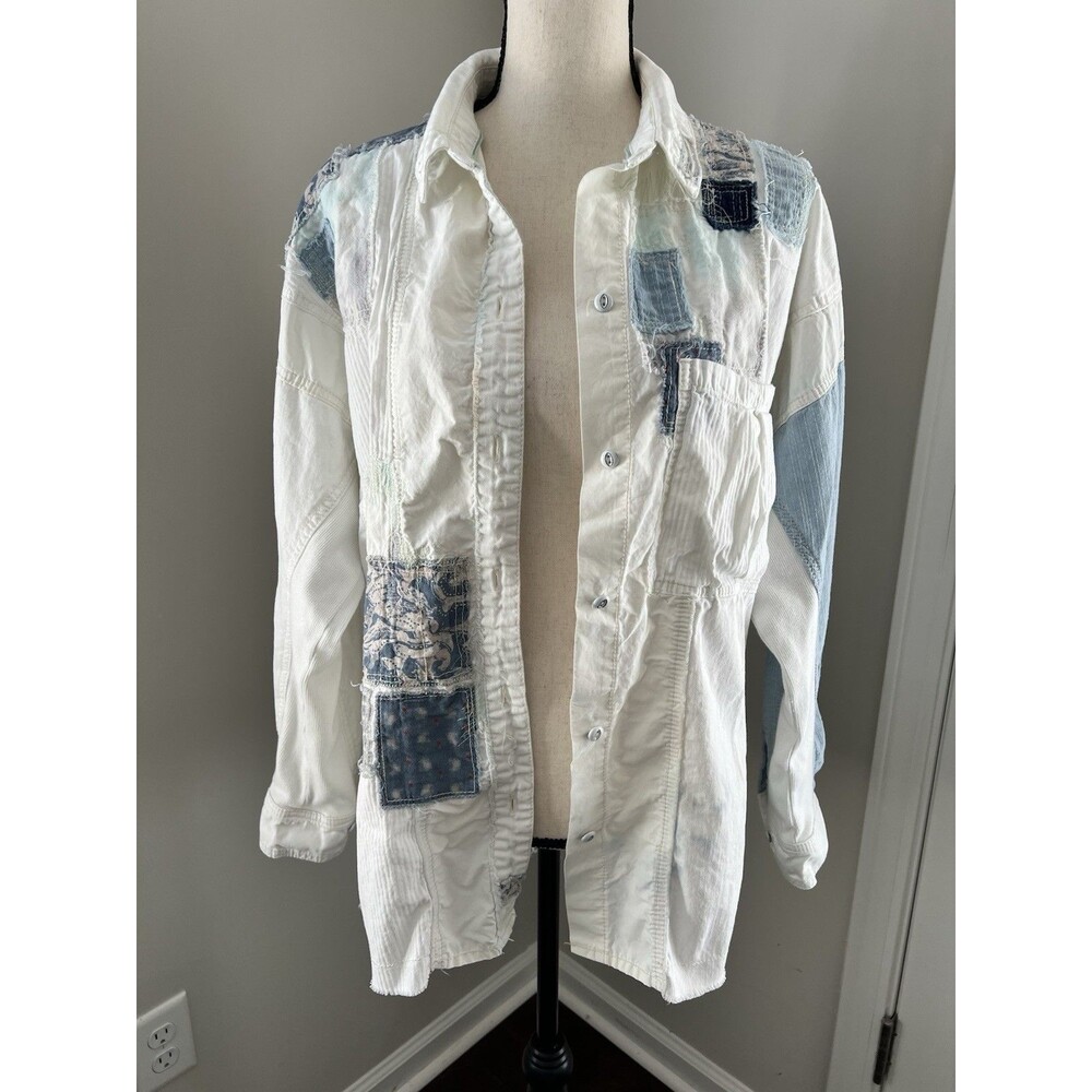 Free People Costa Ballena Patchwork Button Up Shi… - image 4